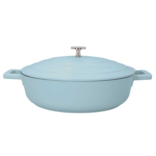 MasterCraft Cast Aluminium Shallow Casserole Dish Gift Box 28cm - Sky Blue